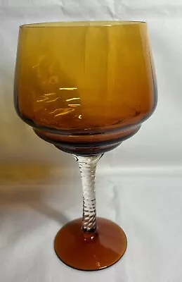 Buy Vintage Retro Empoli Glass Oversized Glass (Brandy) Amber • 10£
