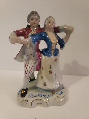 Buy Dresden Mid Century Victorian Porcelain Bone China Couple Dancing Made In Japan  • 37.92£