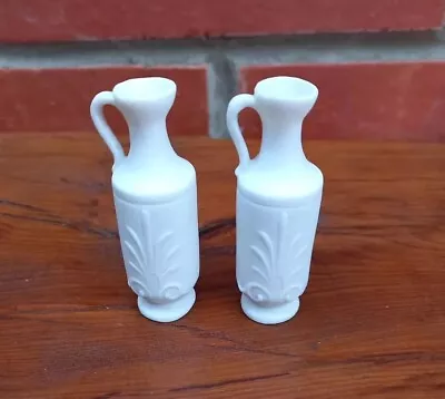 Buy 2 Vintage Greek Style Miniature Vases Suitable For Doll's House Parian Ware  6cm • 11.99£