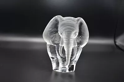 Buy Vintage, Royal Krona Sweden, Mats Jonasson, Elephant Crystal Sculpture, Signed • 29£