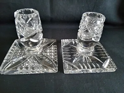 Buy *vintage Pair Of Edinburgh Crystal Candle Stick Holders [55 • 20£