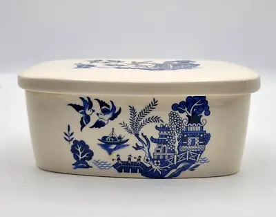 Buy Ringtons Butter Dish Blue And White Pottery Palissy Royal Worcester Wade • 14.95£
