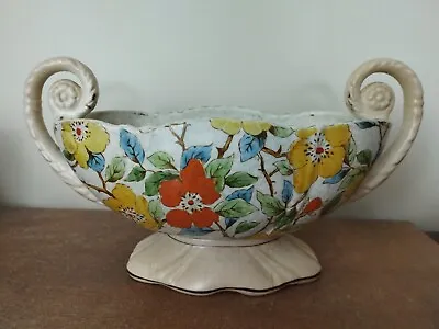 Buy Vintage 1930's Art Deco, Tuscan Decoro Pottery, Double Handled Mantle/Posy Vase • 14.95£