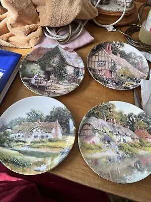 Buy WEDGEWOOD BONE CHINA Four PLATES A CHESIRE COTTAGE/ MINERVA COLLECTION 1991 -C- • 10£