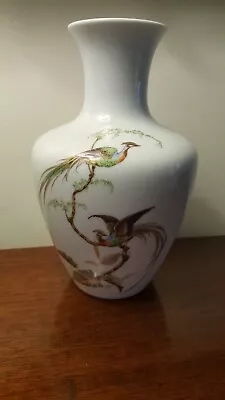 Buy Vintage Fine Porcelain  Kaiser Ak  Tropical Bird Vase. • 24£