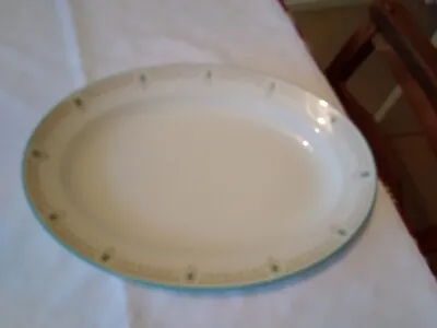 Buy W H Grindley & Co England Turquoise  Chester  Oval Platter  15.5 Inch X 11 Inch. • 5£
