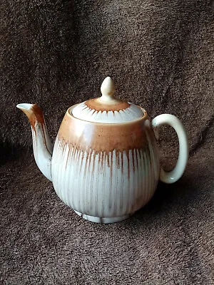 Buy Shelley Art Deco Tulip Shape Harmony Brown Dripware Teapot C.1925-1940 • 95£
