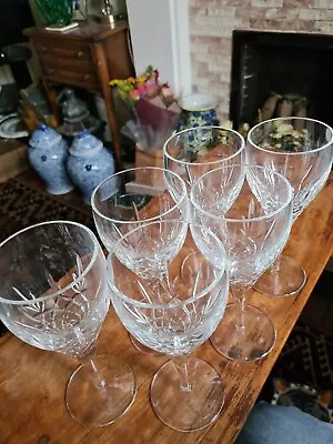 Buy Royal Doulton Crystal Wine Glasses Set Of 6 • 70£