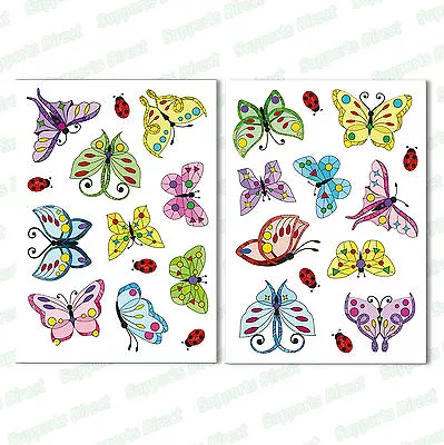 Buy 18 Art Deco Butterfly & 8 Ladybird Window Clings Glass Stickers Butterflies • 3.99£