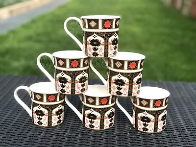 Buy Crown Derby Coffee Mug Set Of 6 Imari Fine Bone China Tea Coffee Ideal Gift • 49.99£