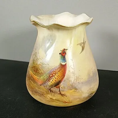 Buy James Stinton Royal Worcester Small Vase Signed G 957 9cm Tall English Antique • 88.20£