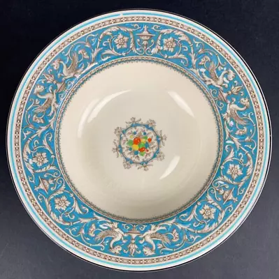 Buy Antique Medici Turquoise By MYOTT STAFFORDSHIRE 8  Rimmed Bowl • 10.62£