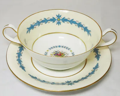 Buy CAMBRIDGE By Aynsley Cream Soup & Stand NEW NEVER USED Made In England • 105.67£