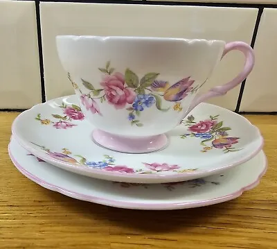 Buy Shelley Bone China Rose Bouquet Trio Cup Saucer Plate - Pattern 2338 -Beautiful! • 34.99£