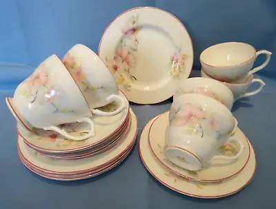Buy Rare Gorgeous Vintage Duchess Bone China Pink Floral Tea Trio X6 - (set 2) • 22£