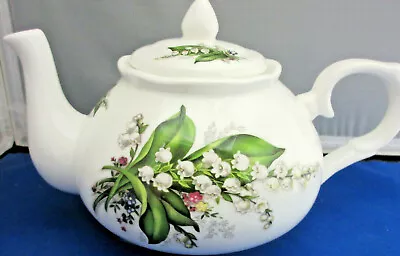 Buy LILY OF THE VALLEY FINE BONE CHINA MADE ENGLAND By ADDERLEY TEAPOT 6 CUP 44oz • 66.40£
