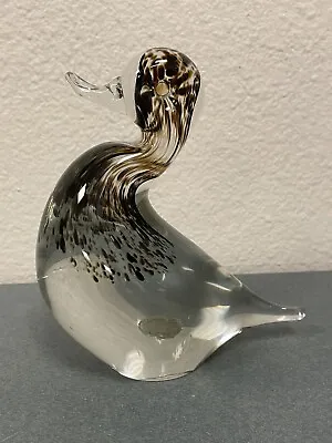 Buy Wedgewood England Brown And Clear Glass Duck Large Paperweight • 24.01£