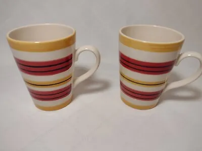 Buy RARE Vintage Laura Ashley Abstract Mugs Hand Made In UK 1999 • 9.90£