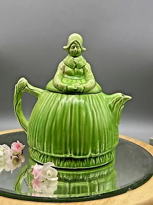 Buy Vintage Art Deco Arthur Wood Dutch Lady Green Ceramic Teapot 1954 • 246£