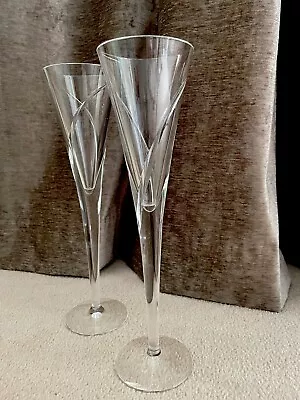 Buy 2 X Waterford Crystal Siren Champagne Flutes Glasses • 80£