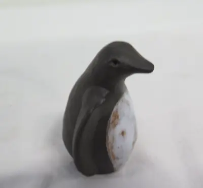 Buy Penguin Pottery  Hand Carved Bird Ornament  Collectable Height 8cm • 21.99£
