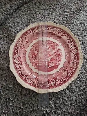 Buy Vintage Mason's RED VISTA 9  Salad Plate Ironstone Made In England Set Of 5 • 15£