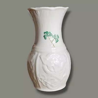 Buy BELLEEK Vintage 6  Porcelain Shamrock Vase Early 2000s Celtic Design Ireland • 28.45£