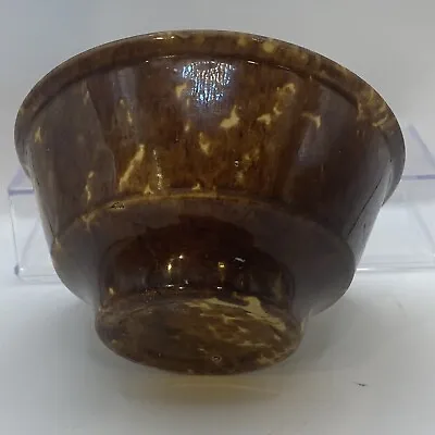Buy Antique Bennington Rockingham Pottery Bowl Small Early Base Style Yellow Ware • 27.44£