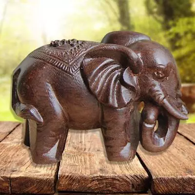 Buy Chinese Fengshui Wooden Elephant Statue Figurine Ornament Hot. Craft Decor 9CO6 • 3.91£