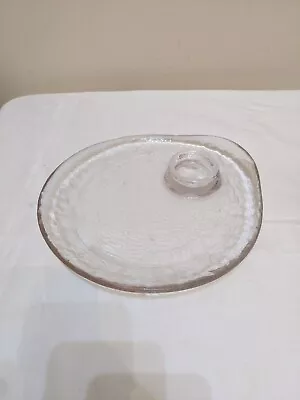 Buy Pukeberg Sweden Glass Egg Cup Plate 21cm Scandinavian • 4.99£