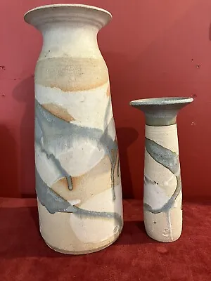 Buy Unique Vintage Earthenware Handthrown Studio Pottery Vases Mid-late 1970s  • 47£
