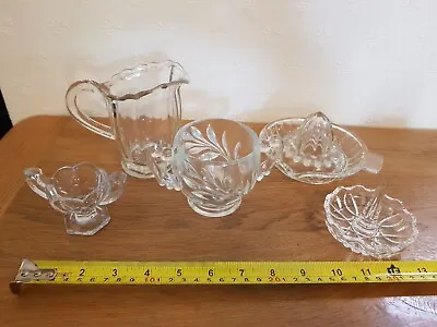 Buy Glass Job Lot X5, Incl. Juicer, Cream Jug And More, Good Condition • 4£