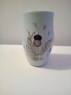 Buy Buchan Stoneware Pottery Vintage Vase With Thistle Design  • 8£