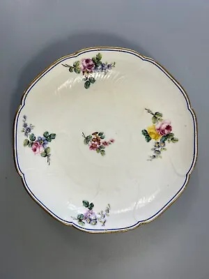 Buy An 18thc. Sèvres Lotus-moulded Dish, Compotier Rond, Flower Sprays, C1762-70 • 675£