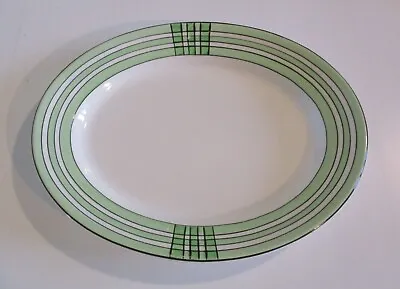 Buy Small  Vintage Crown Devon Art Deco Oval Serving Plate Platter Geometric Pattern • 16.19£