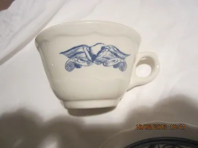 Buy Syracuse China Cup & Saucer Blue & White Liberty Pattern  Excellent Condition • 12.50£