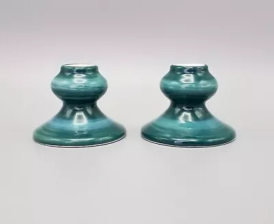 Buy Jersey Pottery Pair Small Taper Candle Holders Green Glaze • 4.99£