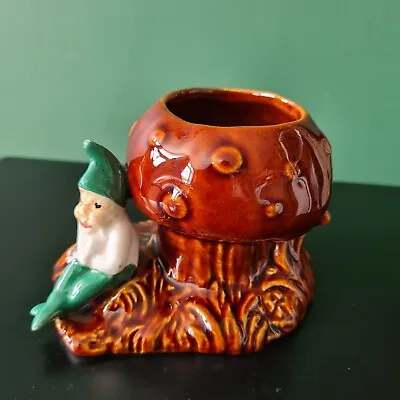 Buy Vintage Sylvac Pixie On Toadstool Little Planter Pot Vase Ornament  • 7.50£