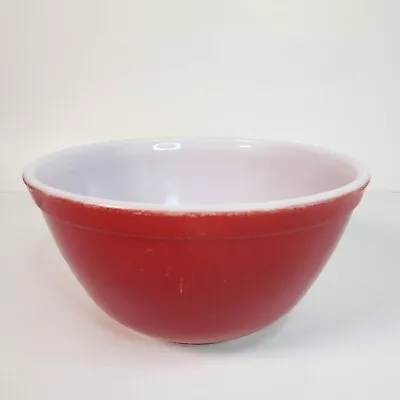 Buy PYREX Red 405 Vintage Mixing Bowl 1 1/2 QT 7.25 Diameter • 18.90£