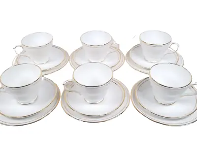 Buy Vintage Duchess Ascot Tea 6 Trios Cups Saucers Side Plates 18 Pce Set Bone China • 36.99£