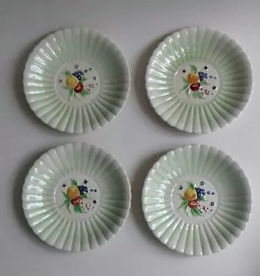 Buy 1930 Art Deco Set Of 4 Brentleigh Ware Green Plates Hand Painted 6  • 20£