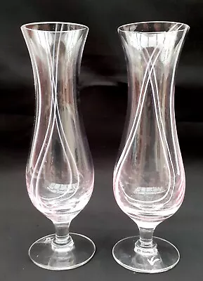 Buy 2 X CAITHNESS Glass Swirl Bud Vases In Excellent Condition  • 9.99£