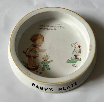 Buy Vintage Shelley Baby’s Plate By Mabel Lucie Attwell Nursery Ware • 3.99£