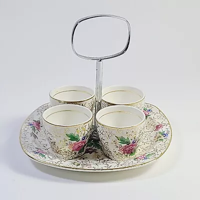 Buy Stylecraft By Midwinter Chintz Pattern Egg Cups + Tray Staffordshire England • 33.21£