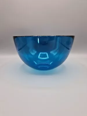Buy Vintage Orrefors Fuga Blue Glass Bowl • 26£