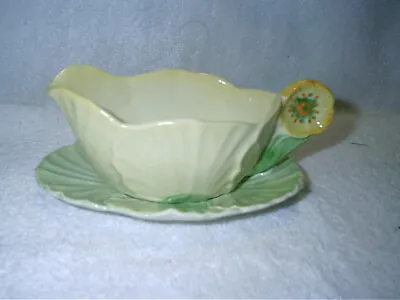 Buy Vintage Carlton Ware 1939 Sauce Boat & Plate Cabbage Yellow Buttercup Ceramic • 7.58£