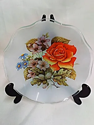 Buy Chance Glass  Frosted Tray Plate Pilkington England • 3.99£