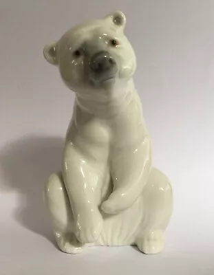 Buy Vintage ‘Lladro’ Figurine, Seated Polar Bear • 50£