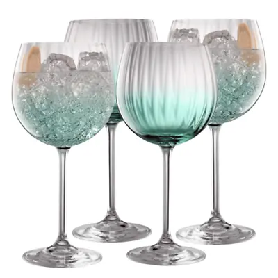 Buy Galway Crystal Erne Aqua Set Of 4 Gin Glasses Brand New In Gift Boxed Pairs • 44.99£