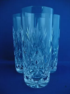 Buy 3 X Cumbria Crystal Keswick Cut Hi Ball Tumblers Glasses 5 7/8 Inch   • 119.95£